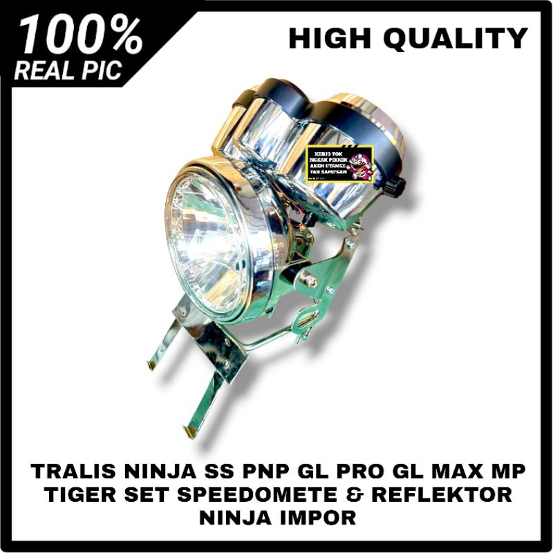 BRACKET BRAKET LAMPU DEPAN NINJA SS S CROME PANGKON TRALIS HEADLAMP KAWASAKI NINJA R SS S  PNP GL PR