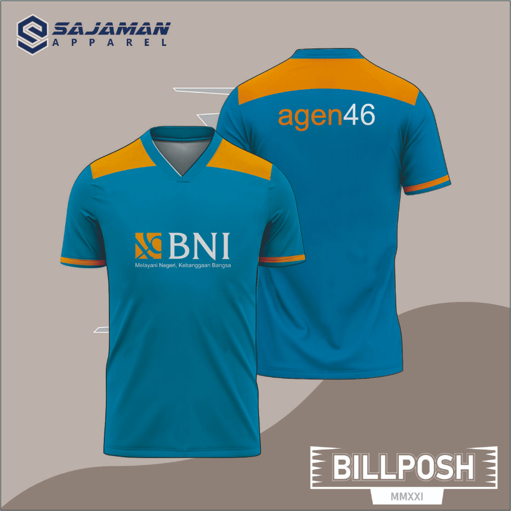 KAOS BNI 46 BADMINTON BNI LIFE KAOS VOLLY JERSEY AGEN BNI 46 JERSEY BADMINTON VOLLY PRINTING CUSTOME