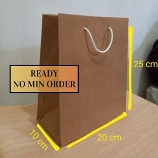 

Paper bag 20x10x25 25x12x30 coklat hitam termurah tebal premium tali kokoh