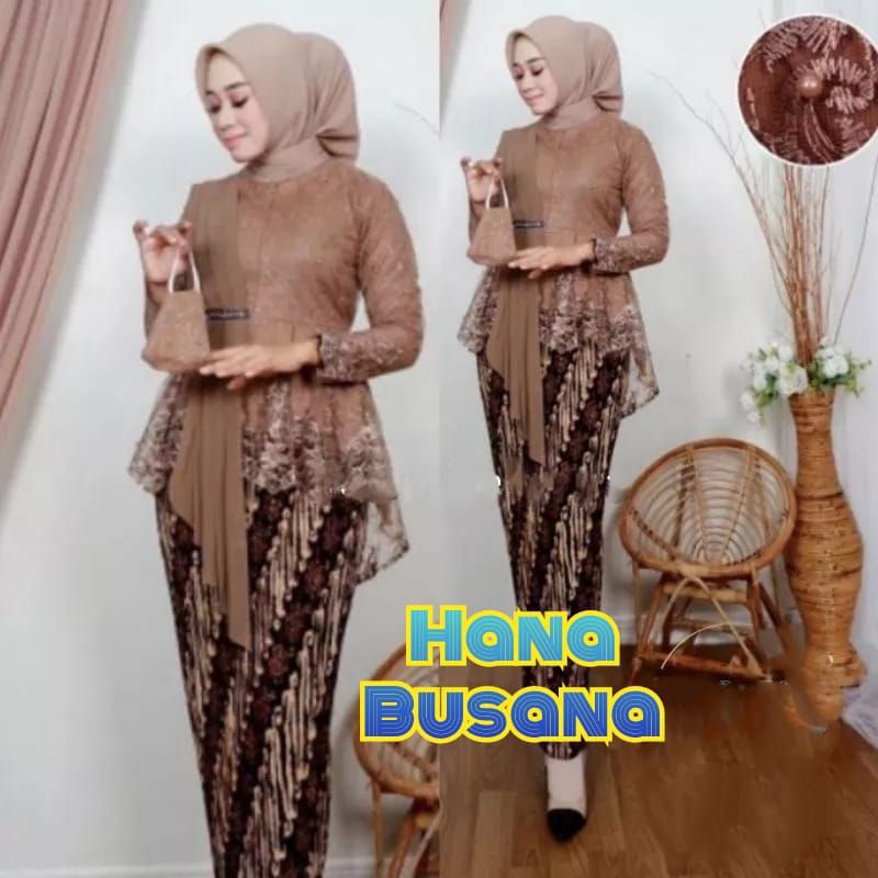 Set Kebaya Selendang Kebaya Modern Kebaya Brukat Modern Kebaya Wisuda Kebaya Brukat Tile