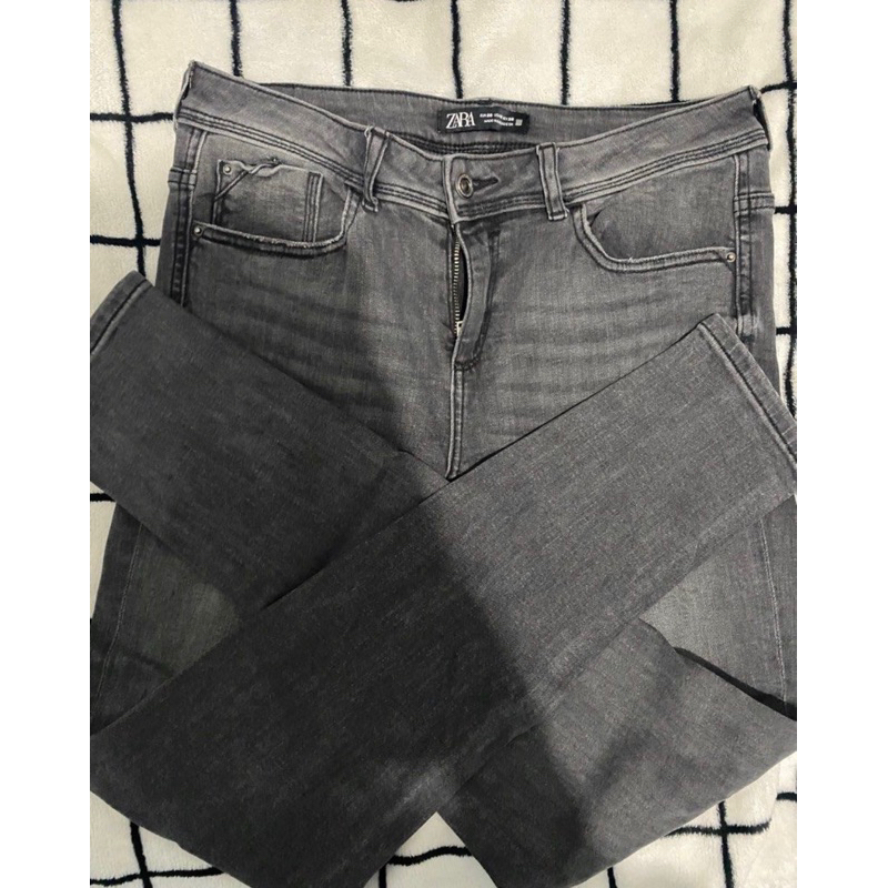 zara washed denim jeans