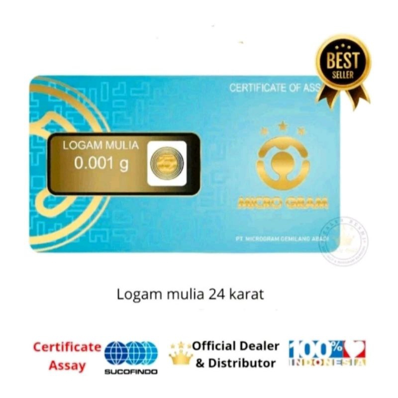 Logam mulia 24karat Emas Asli Bersertifikat resmi