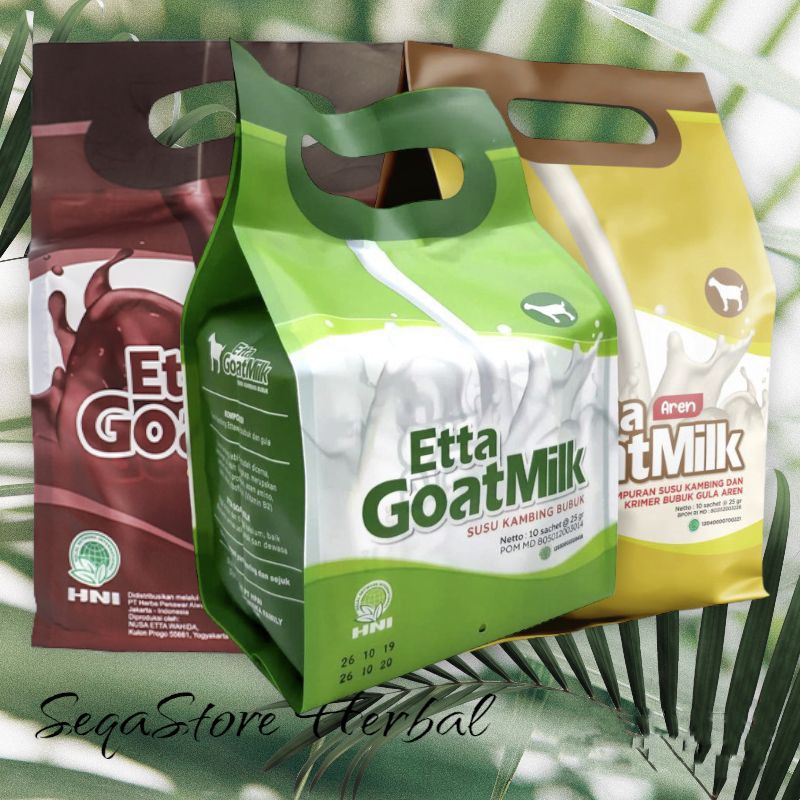 

Susu Kambing Ettawa | Etta Goat Milk | Rasa Original Aren Coklat | EGM HNI HPAI | Isi 10 Sachet