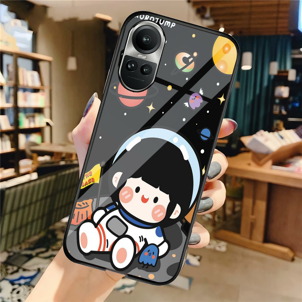 (U 304)  Softcase Kaca Oppo Reno 10 5g Reno 10 Pro Plus 5g  - Casing Hp Oppo Reno 10 5g Reno 10 Pro 
