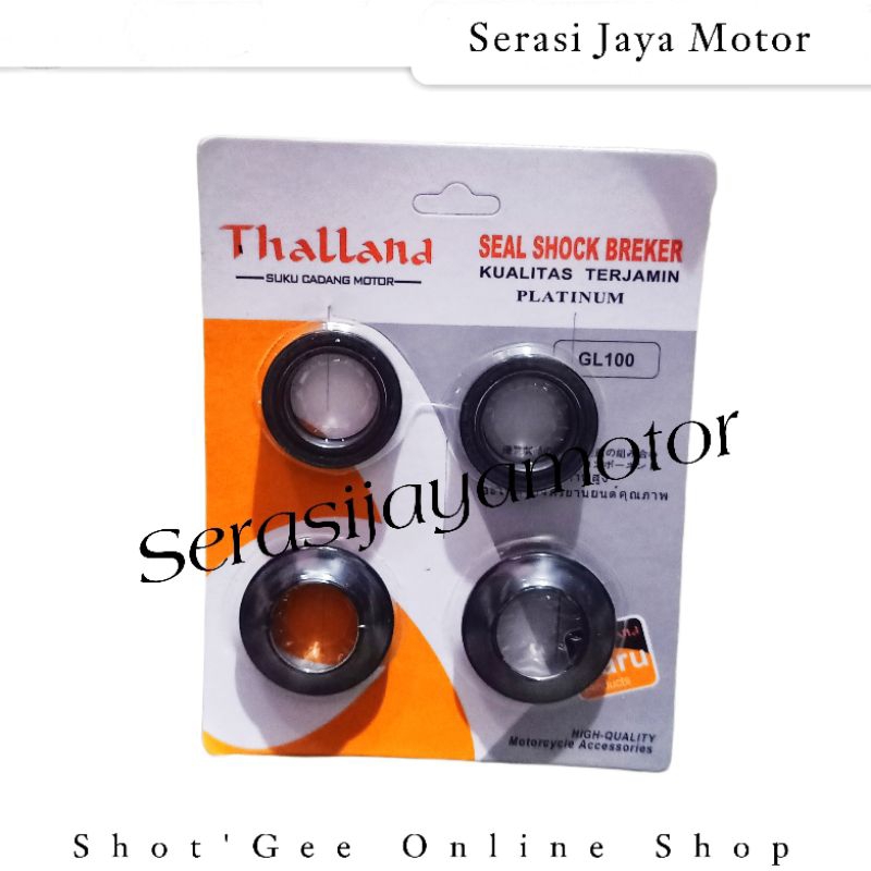 SEAL SIL SHOCK+TUTUP GL100 CB100 HONDA WIN