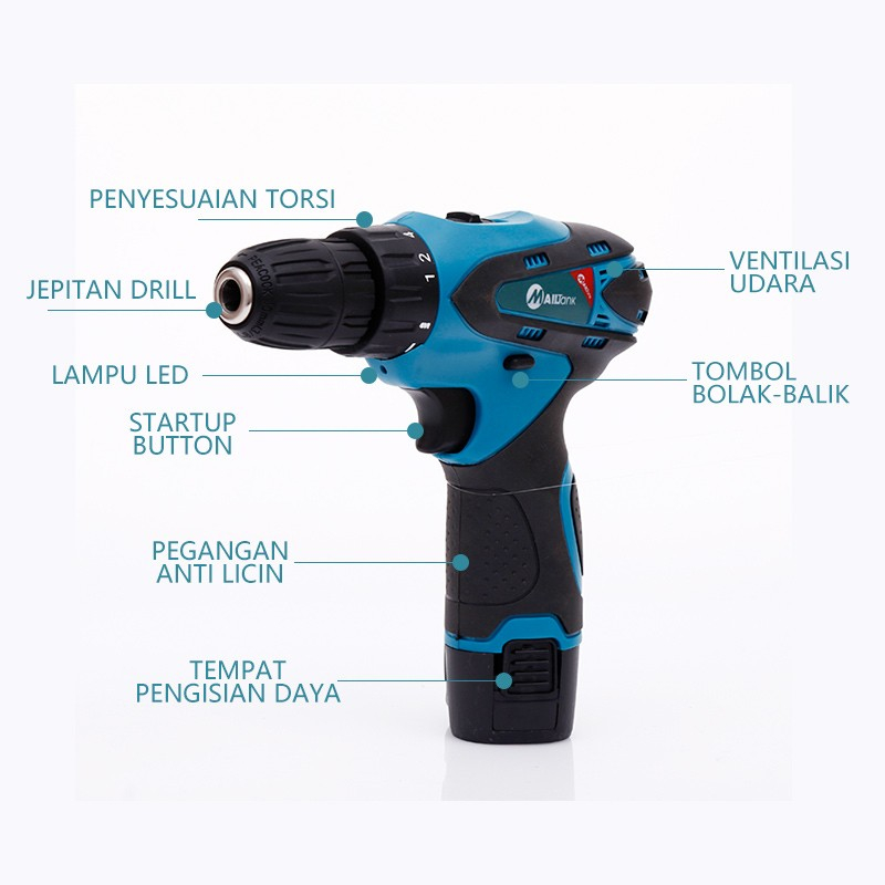 Mailtank Mesin Bor Cordless Drill 12V SH191
