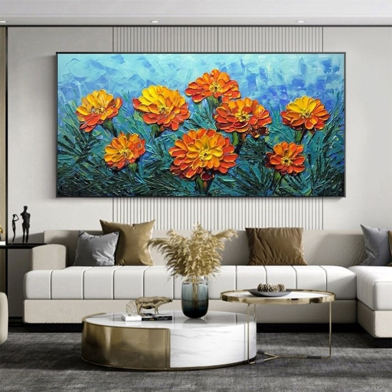 lukisan dinding abstrak green gold tekstur ukuran 200x100cm