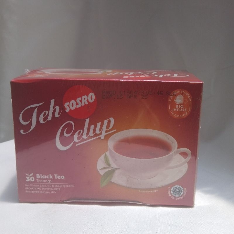 

Teh sosro celup Black tea 30/ teh sosro celup