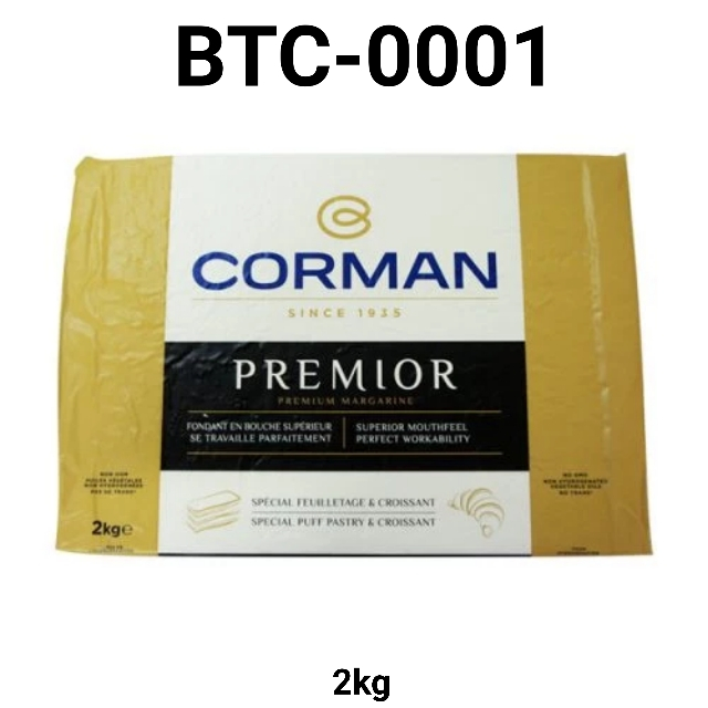 BTC-0001 Butter corman premior premium margarine sheet 2kg yamama baking
