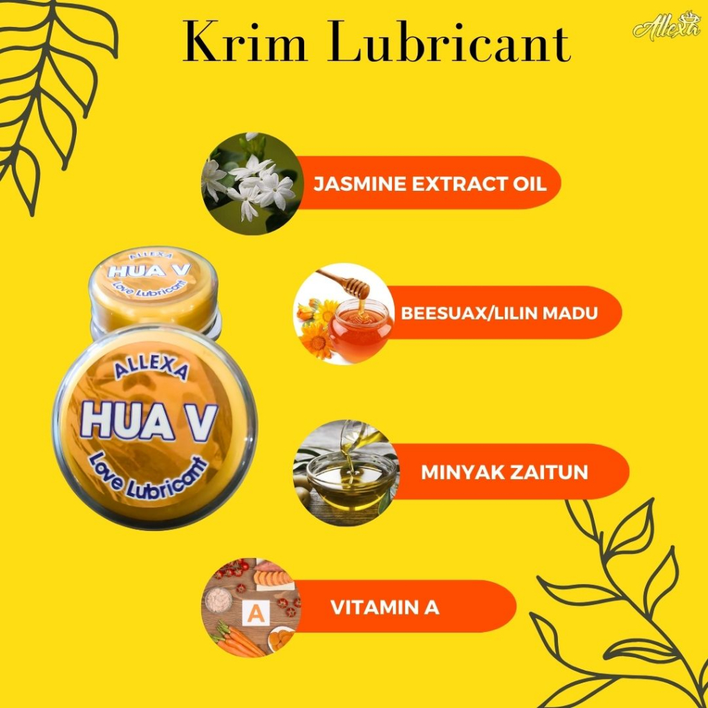 Hua V Lubricant Ori / HuaV-Pelumas-Pelicin-Wanita-vagina Bahan Alami Herbal Aroma Jasmine