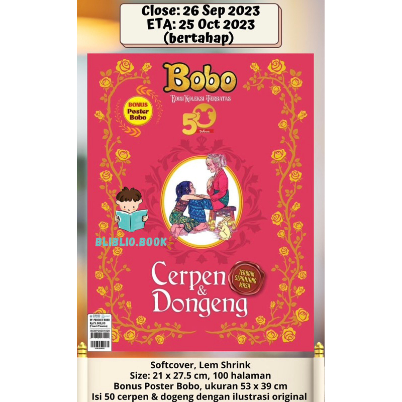 [CLOSE PO 25 SEP | READY 25 OCT 2023] BOBO 50TAHUN CERPEN & DONGENG | BOBO 50Th | BOBO | MAJALAH BOB