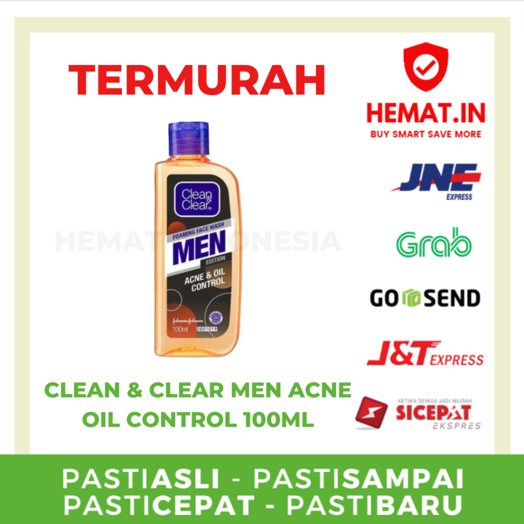 CLEAN AND CLEAR FOAMING FACE WASH MEN SABUN CUCI MUKA COWO ACNE OIL