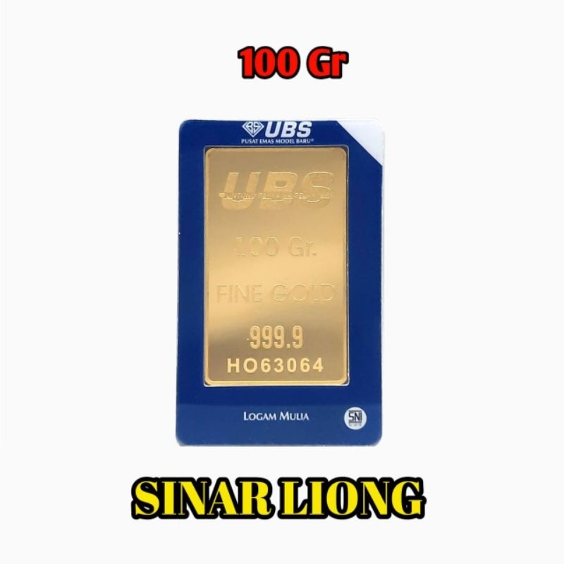 Emas logam mulia lm ubs 100 gr gram
