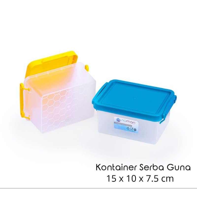 Box Kontainer Serbaguna Numan Ukuran 15 cm / Kontainer Kecil Transparan