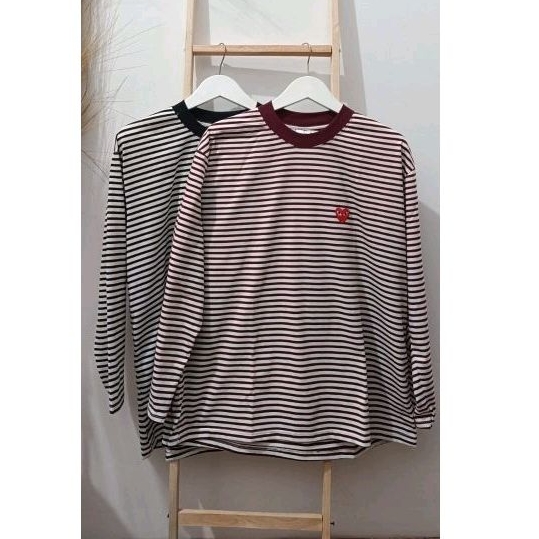 Kaos Play CDG Premium Motif Salur / Blus Play Comme Des Garcons / Longsleeve Play CDG Stripe