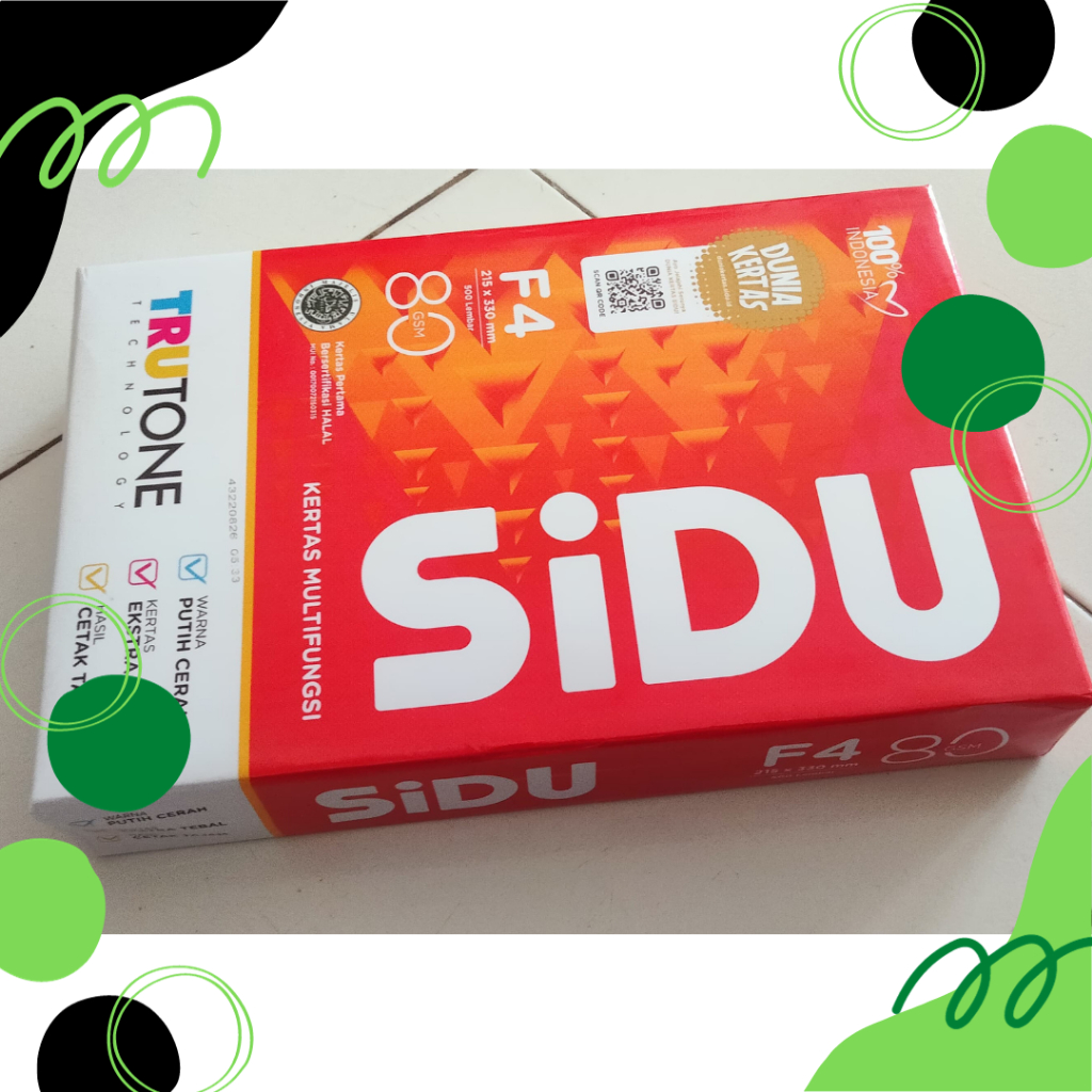 

Kertas F4 HVS SiDU 80gsm (100lbr, 200lbr, 1rim) Palembang