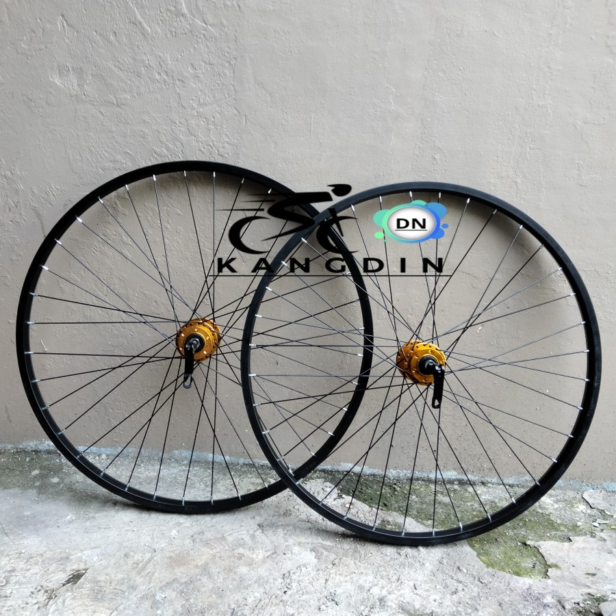 Terlaris Velg Wheelset Sepeda 24"/26" Hub Jangkrik Alloy 1 Set Depan Belakang