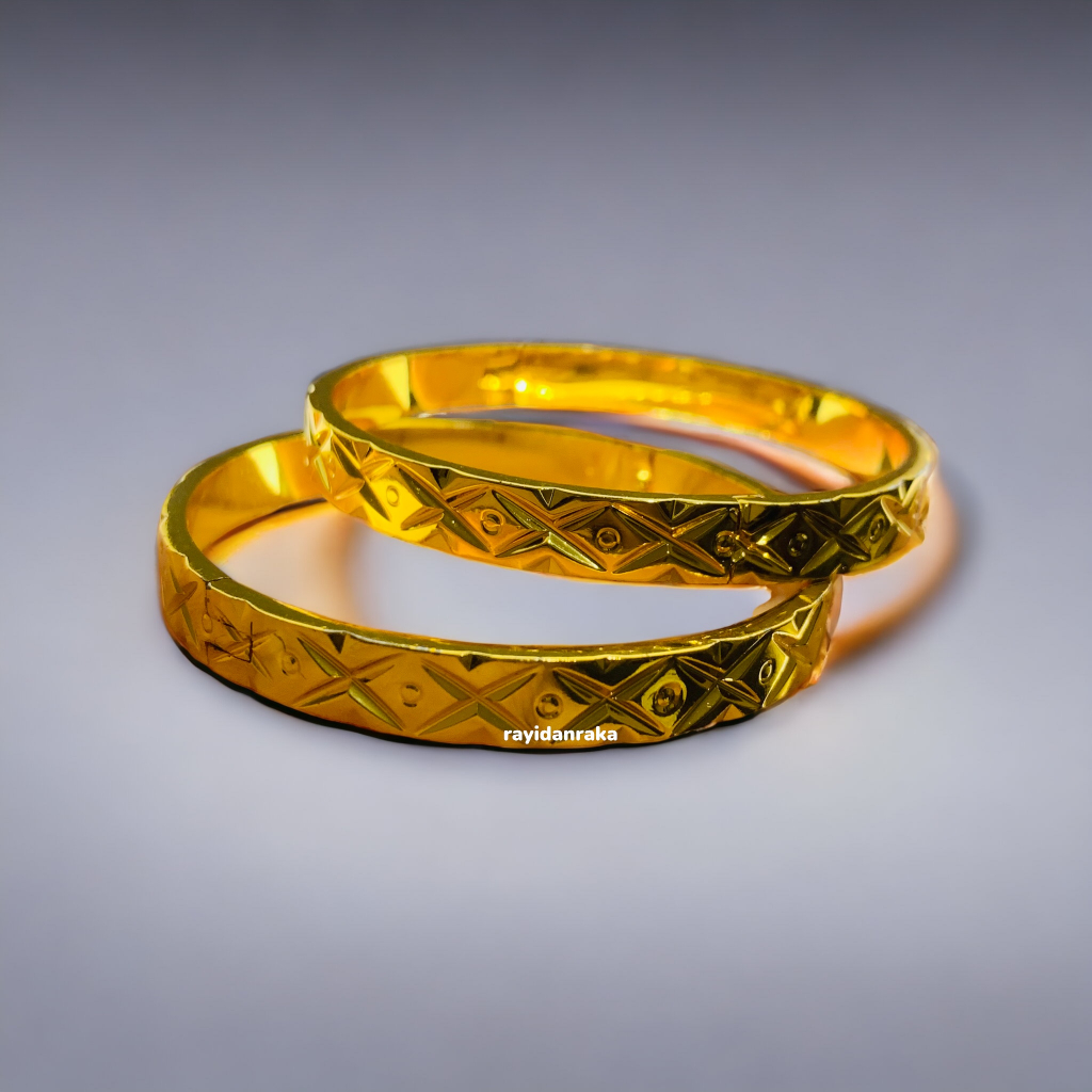 Rayidanraka Gelang titanium xuping keroncong dubai ukir emas terbaru model bangle bangkok