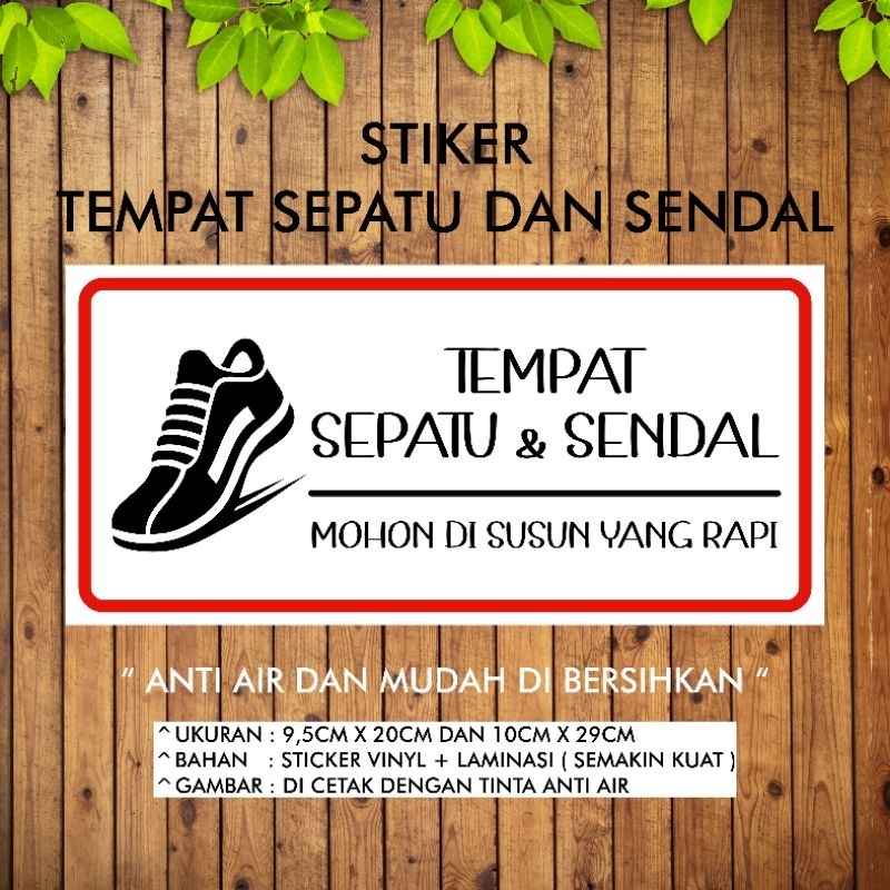 

Stiker Petunjuk Tempat Sepatu Dan Tempat Sandal Sticker Tempat Sepatu Sandal Letakkan Disini