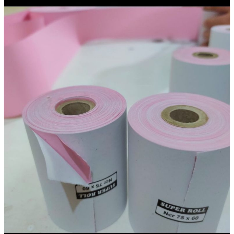 

Kertas Kasir NCR 2PLY/Struk 2 Rangkap Ukuran 75x65 Paket Murah 10 Roll