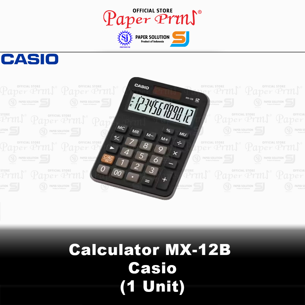 

Kalkulator Meja Desk Calculator MX-12B Casio 12 Digits