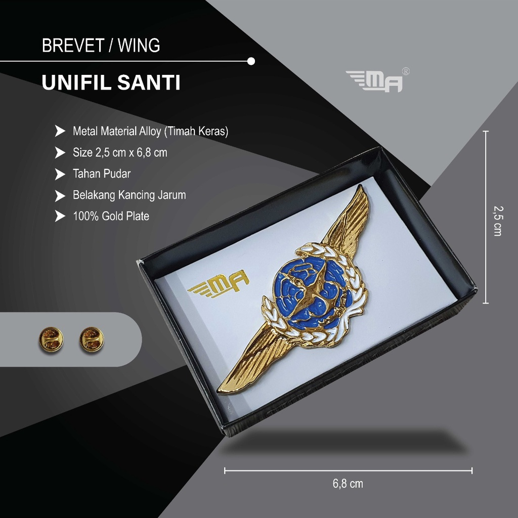 WING UNIFIL SANTI PDH BRIVET BREVET PIN UNIFIL SANTI