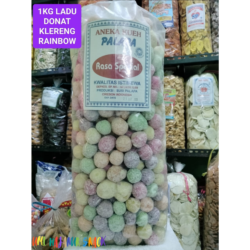 

1KG LADU DONAT KELERENG RAINBOW