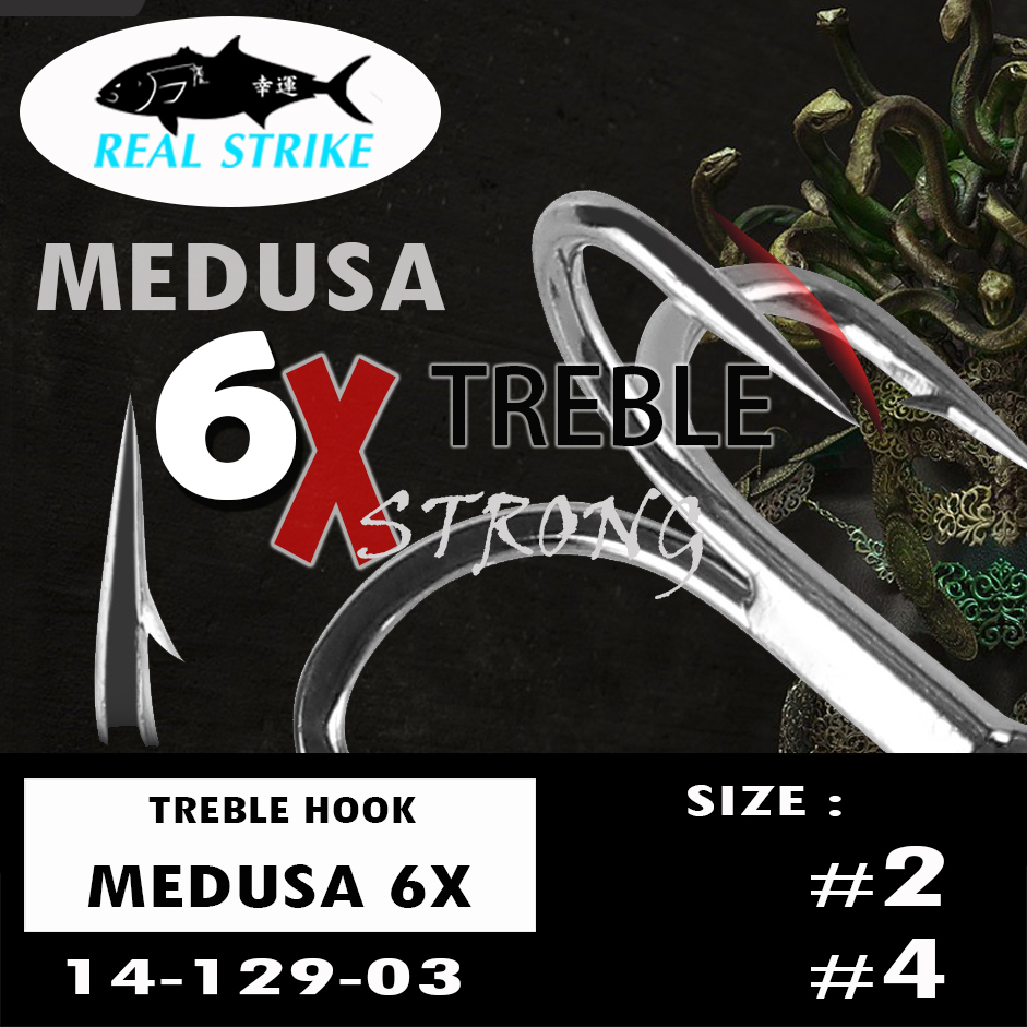 TREBLE HOOK MEDUSA 6X STRONG / TREBLE HOOK 6X