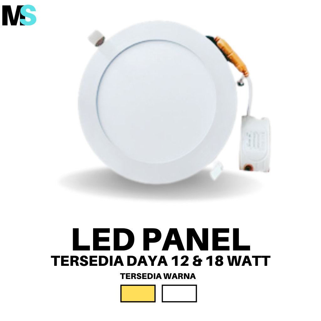 Lampu Led Panel Bulat 12 & 18 Watt / Lampu Panel Led / Lampu Plafon / Lampu Downlight Led