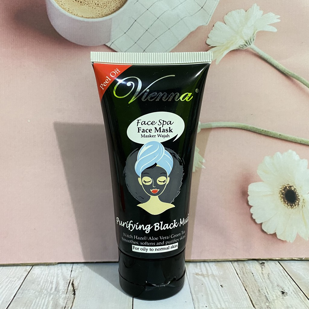 Vienna Face Mask Peel Off Purifying Black Mud / Masker Peel Off