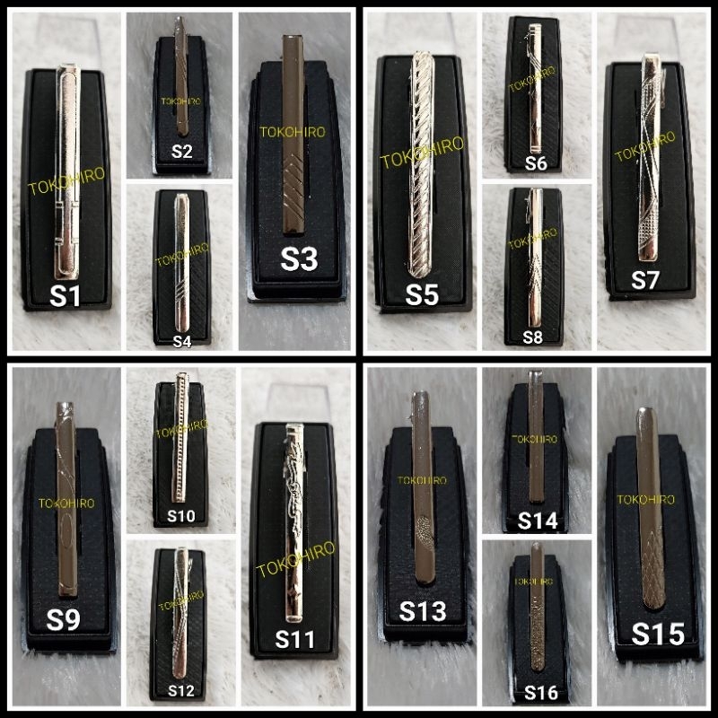 Jepit dasi silver gold emas perak klip dasi penjepit tie klip