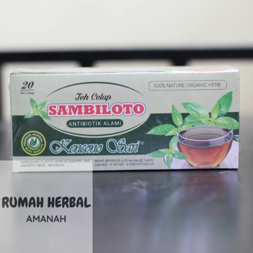 

Teh Celup Sambiloto AntiBiotik Alami Kencono Sari Asli Original