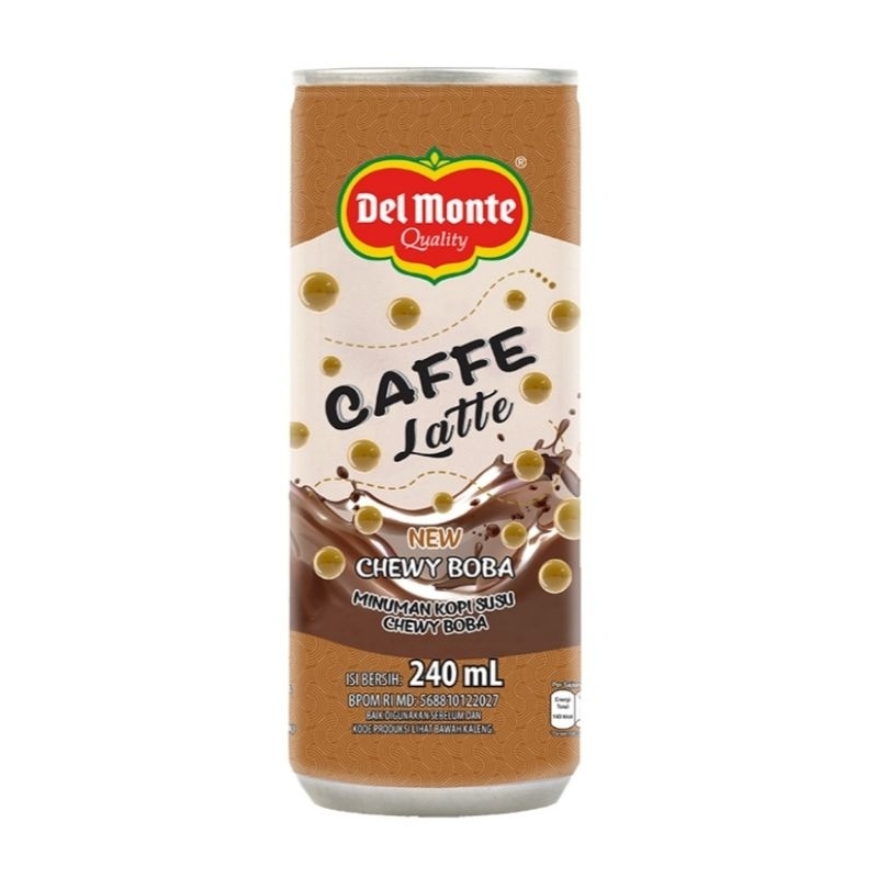 

del monte caffe latte minuman kopi susu chewy boba 240ml