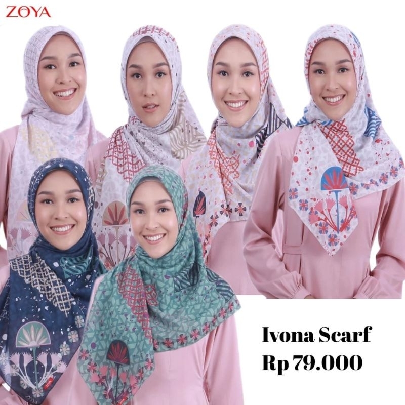 ZOYA IVONA SCARF KRUDUNG SEGIEMPAT ZOYA TERBARU PROMO