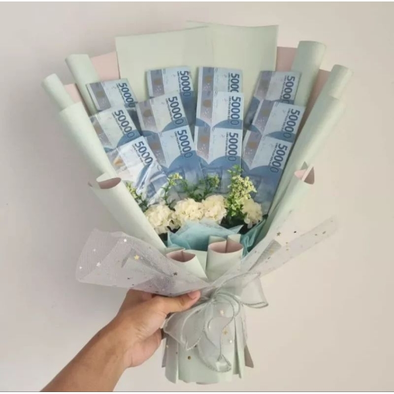 

Hadiah Hantaran/ Bouquet Money Flower/ Buket Uang Bunga