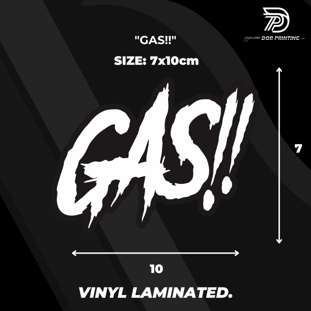 

STICKER/ GAS!! VIRALL KEREN TEKS GAS!!