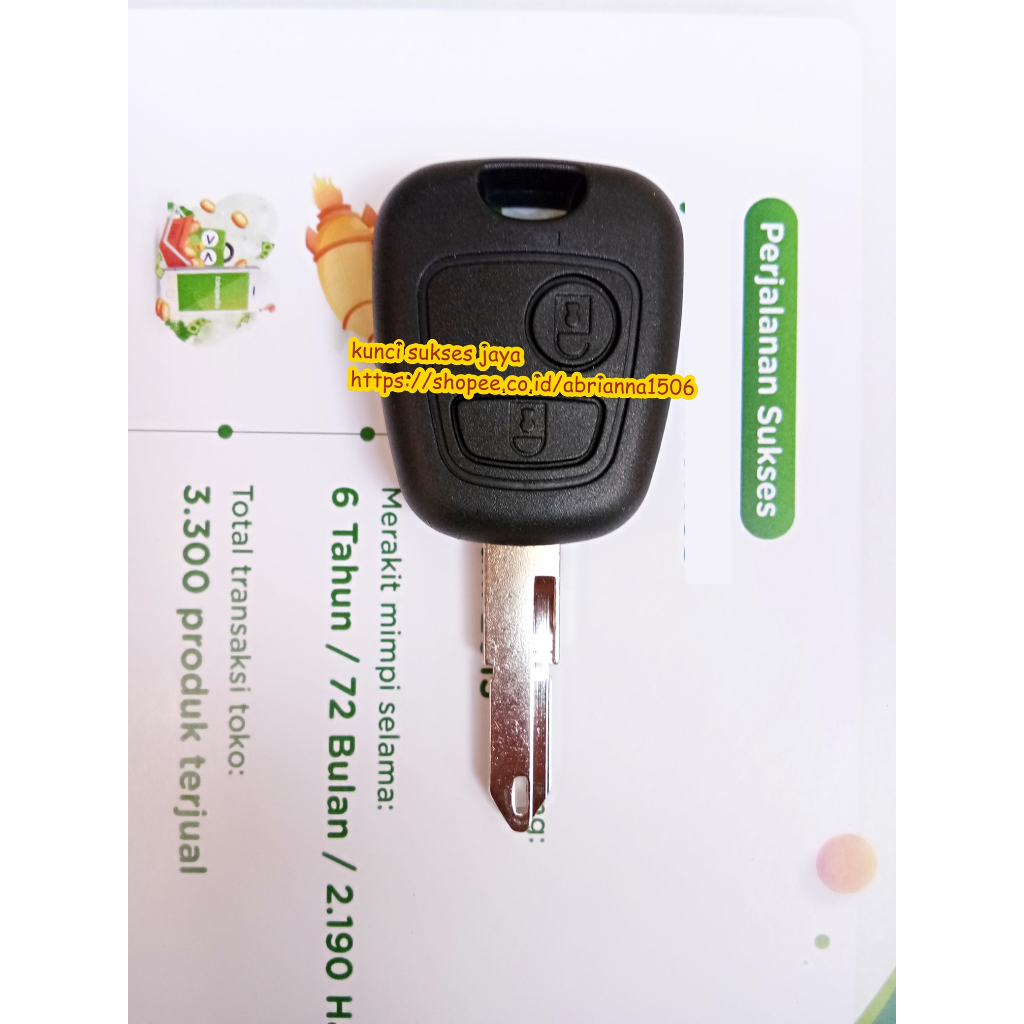 casing kunci remote flipkey shell standar peugeot 206