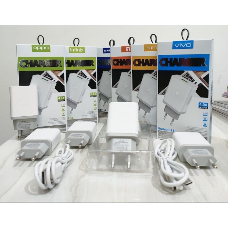 TC CHARGER P-18 BRANDED 4.0 MICRO & TIPE-C PACKING IMPORT