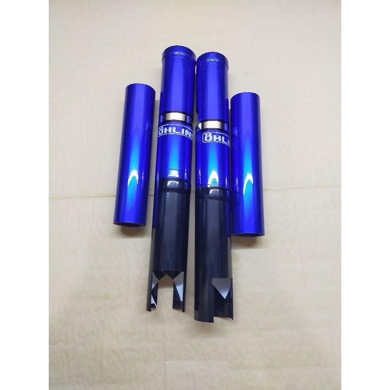 Promo cover shock depan Biru variasi Yamaha Vixion atas bawah old/lama