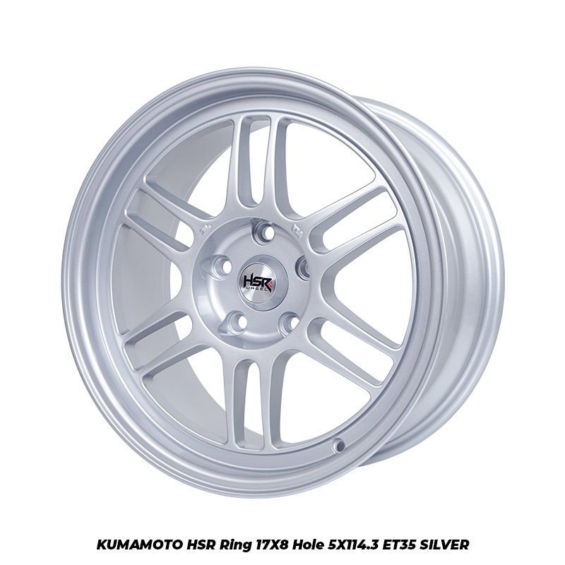 jual velg hsr r17 h5 model kumamoto warna silver masuk ke civic,hrv dl