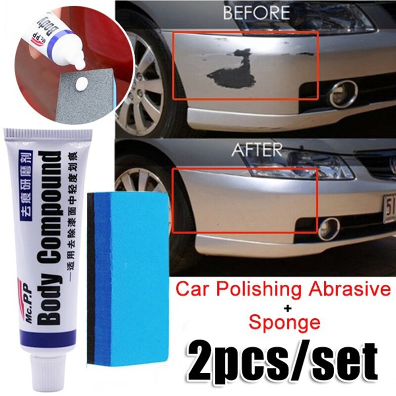 [2 Pcs] Penghilang Baret Body Mobil /Motor Terbaik | Compound Kompon Poles Lecet Goresan Original