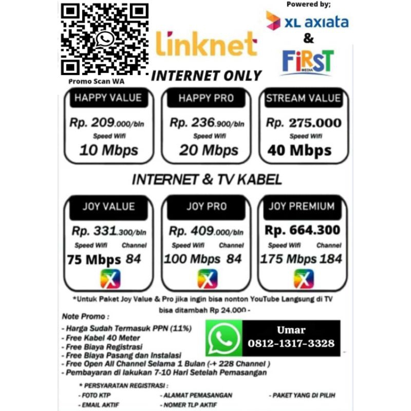 Wifi LINKNET (supported by First media&amp;XLaxiata)