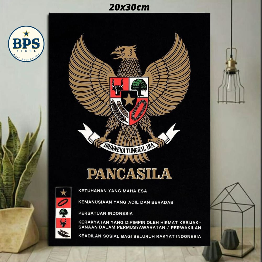 Hiasan dinding - Poster Kayu Garuda - Poster Garuda pancasila - Poster Dinding - walldecor