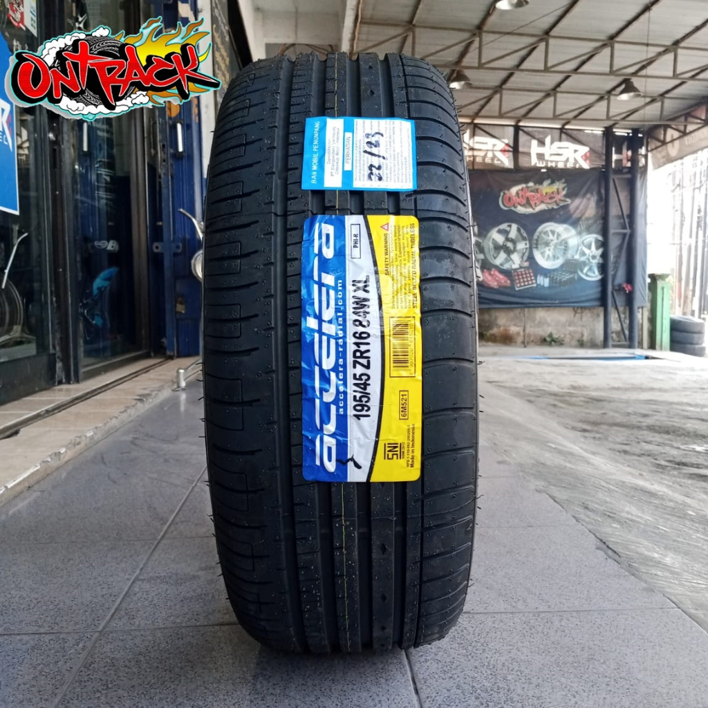 Ban Mobil 195/45 R16 ACCELERA Ban Tipe  PHI-R 195 45 Ring 16 Tubles - Gratis Balancing