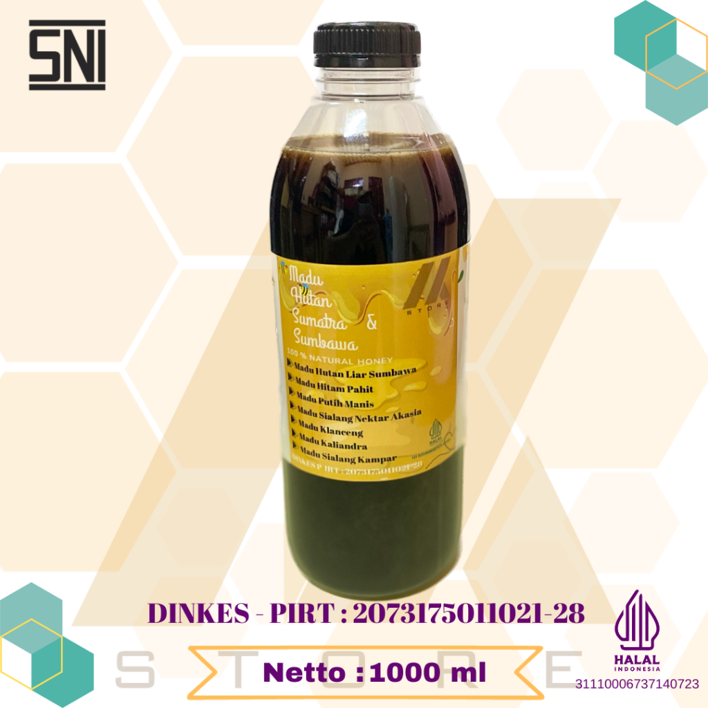 

Madu Hitam Pahit Asli Sumbawa Original 100% - Isi 1 Liter