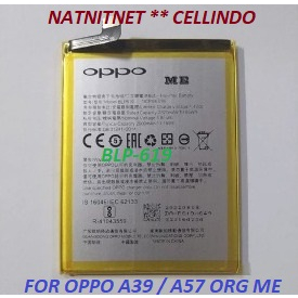 BATRE BATERAI BLP619 / OPPO A39 / OPPO A57 ORIGINAL 100