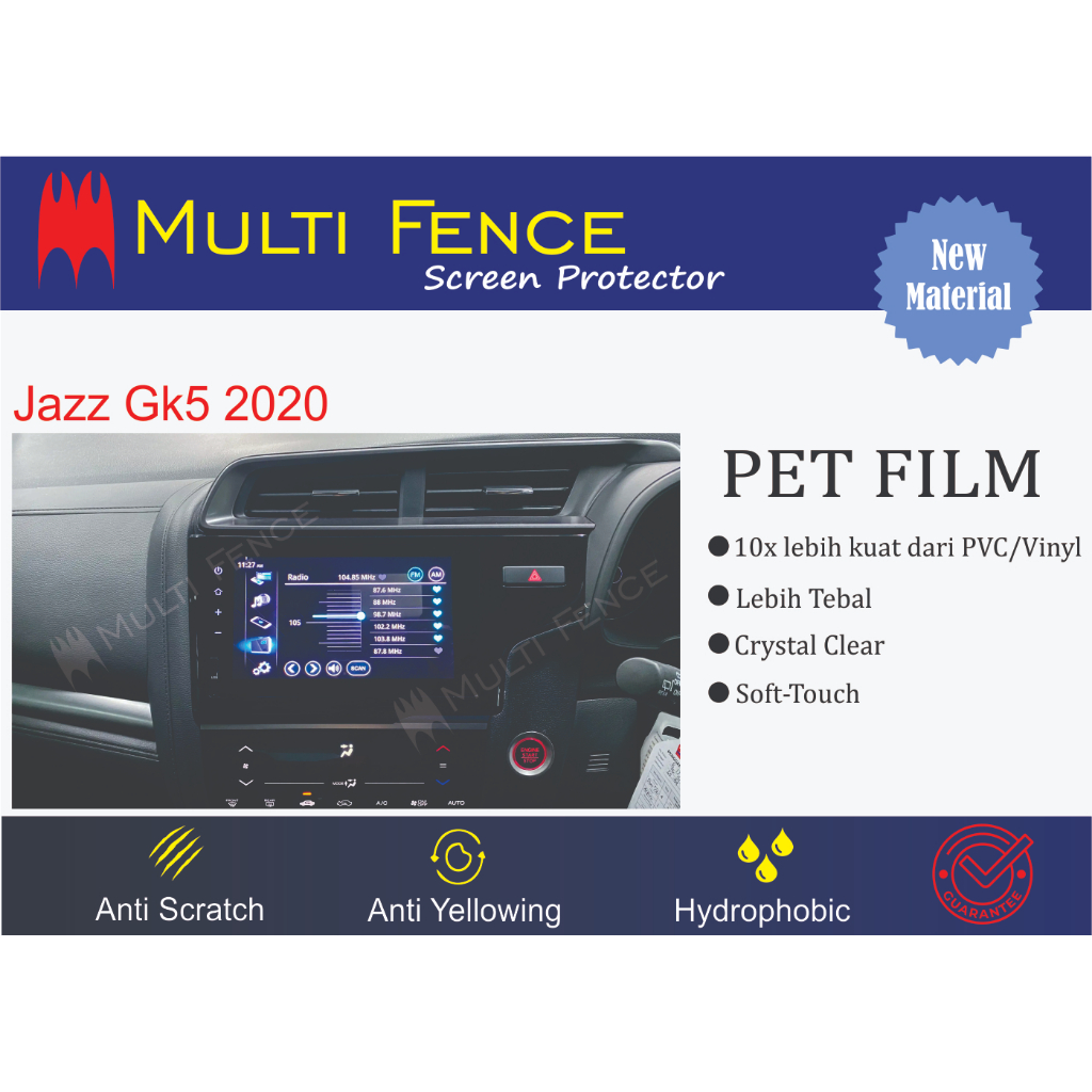 Screen Guard Head Unit Honda Jazz RS GK5 2020