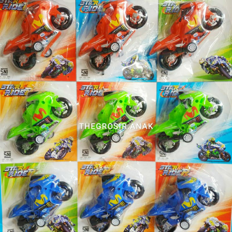 TGA Star Rider Super Motorcycle MC288 Mainan Sepeda Motor Balap Mini Rossi MotoGP