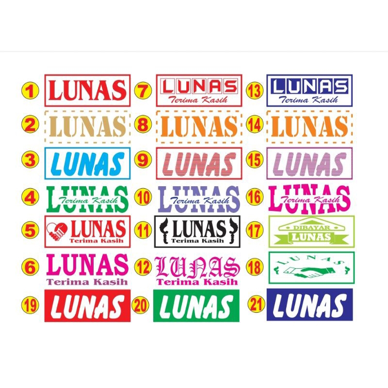 

Stempel Otomatis LUNAS Murah Bonus Tinta
