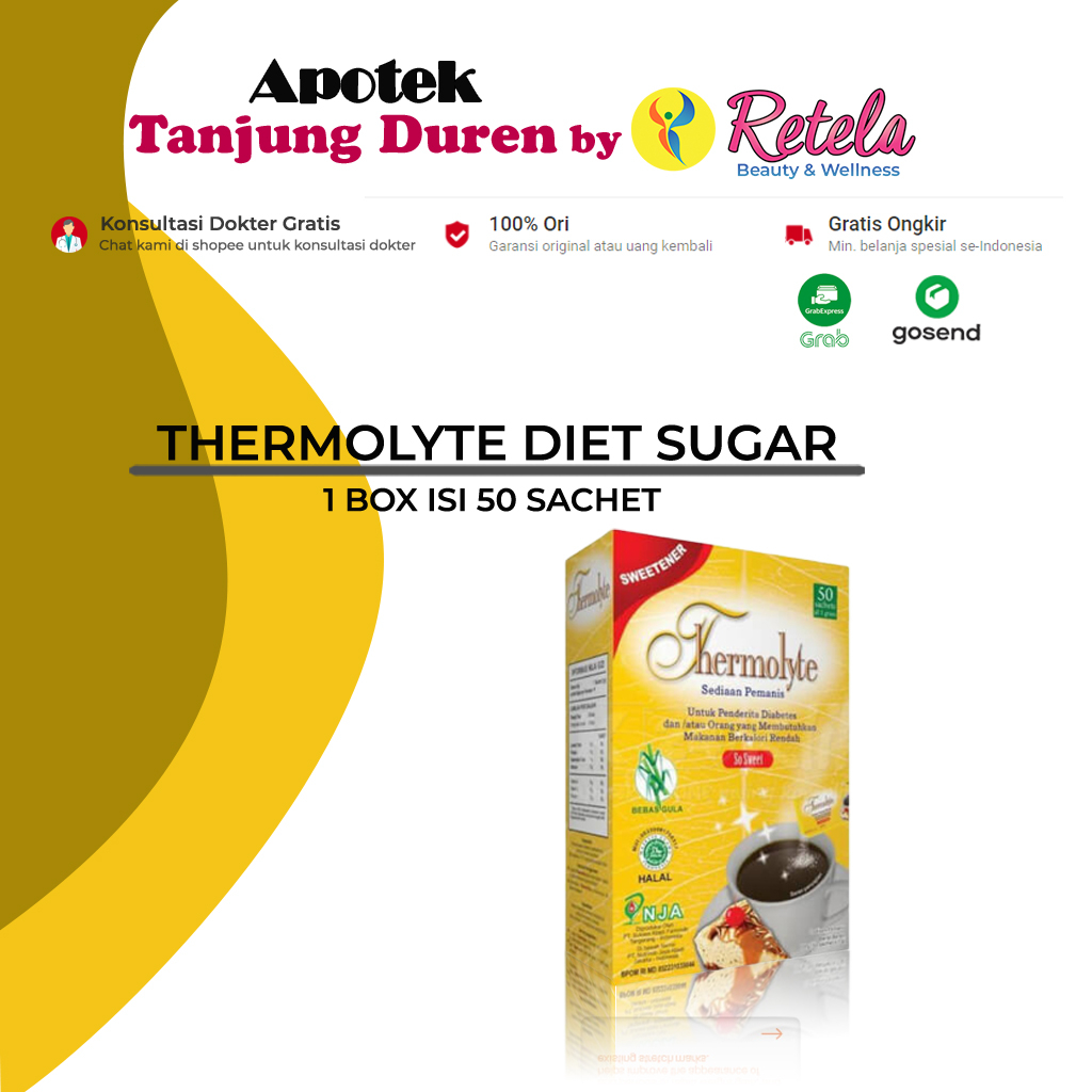 

THERMOLYTE DIET SUGAR 1 BOX ISI 50 SACHET